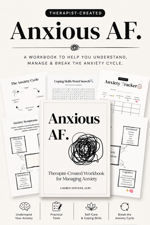 Anxiety Workbook - Therapist-Created for Overthinking, Stress & Emotional Wellness