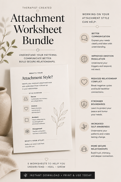 Attachment Worksheet Bundle